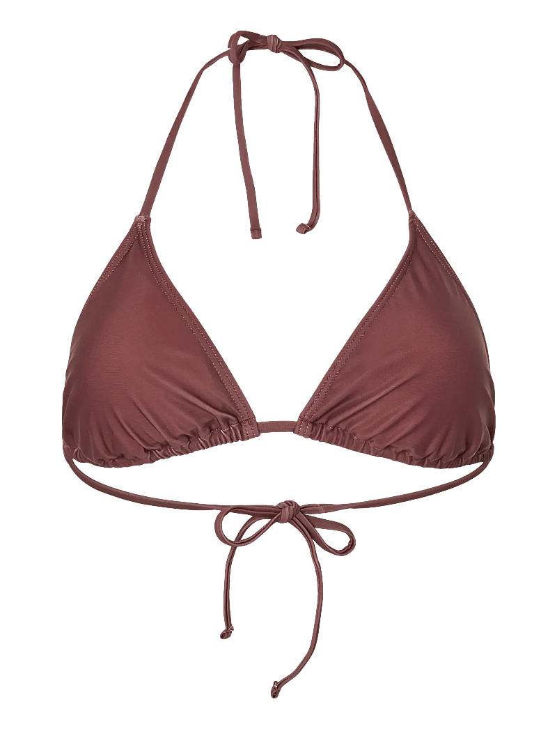 Pieces - PCBAOMI BIKINI TRIANGLE BRA SWW BC - dreieck-bikini-oberteile - deep mahogany - 0