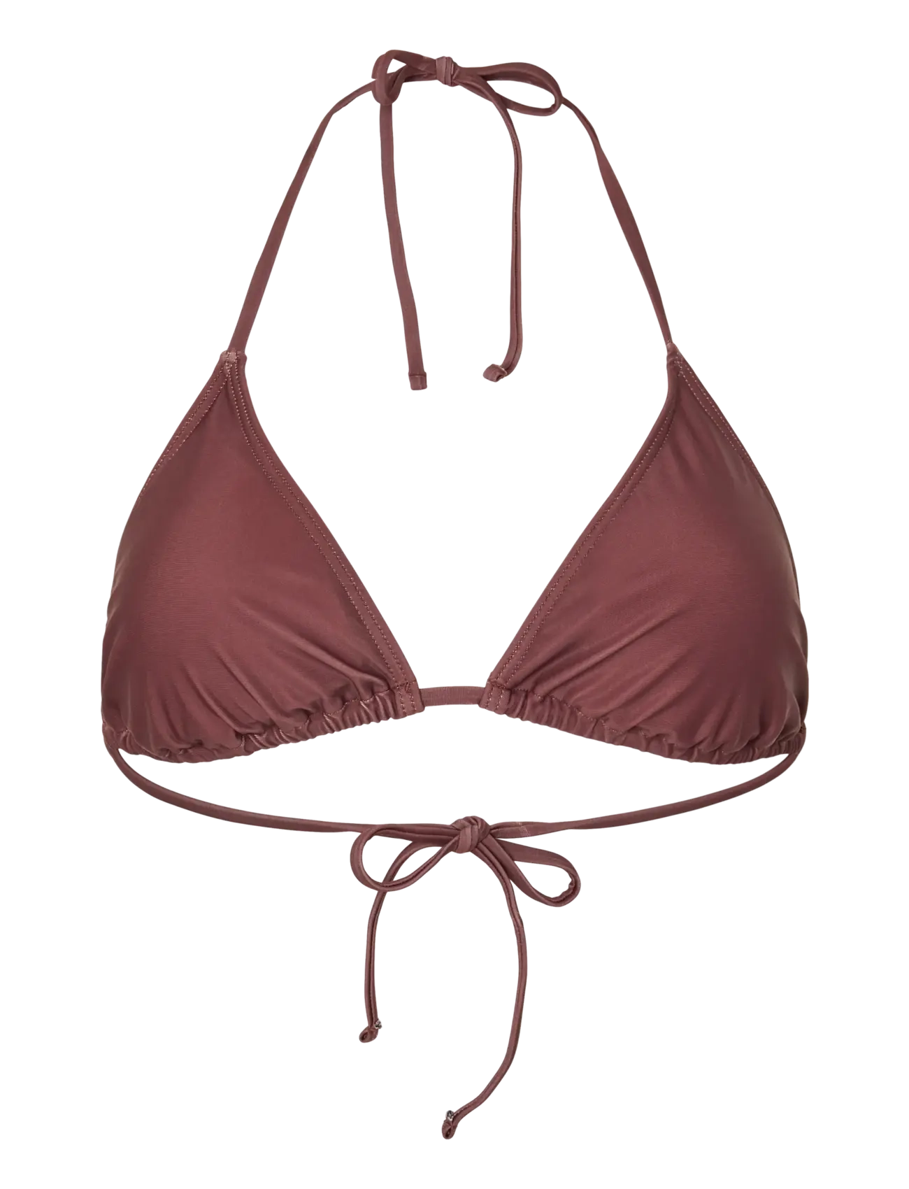 Pieces - PCBAOMI BIKINI TRIANGLE BRA SWW BC - dreieck-bikini-oberteile - deep mahogany - 0