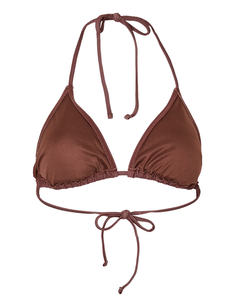 Pieces - PCBAOMI BIKINI TRIANGLE BRA SWW BC - dreieck-bikini-oberteile - deep mahogany - 1