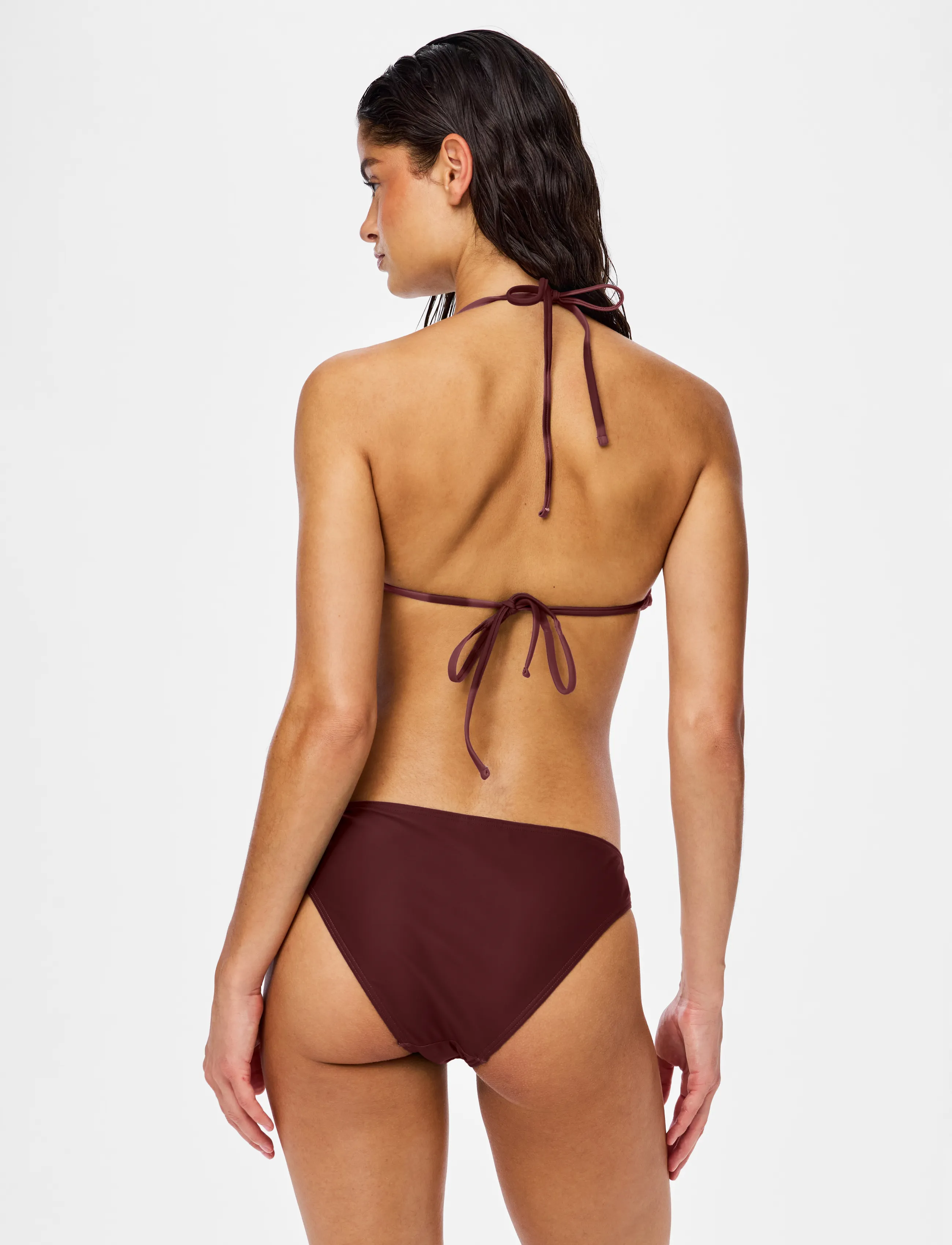 Pieces - PCBAOMI BIKINI TRIANGLE BRA SWW BC - driehoekige bikini - deep mahogany - 3