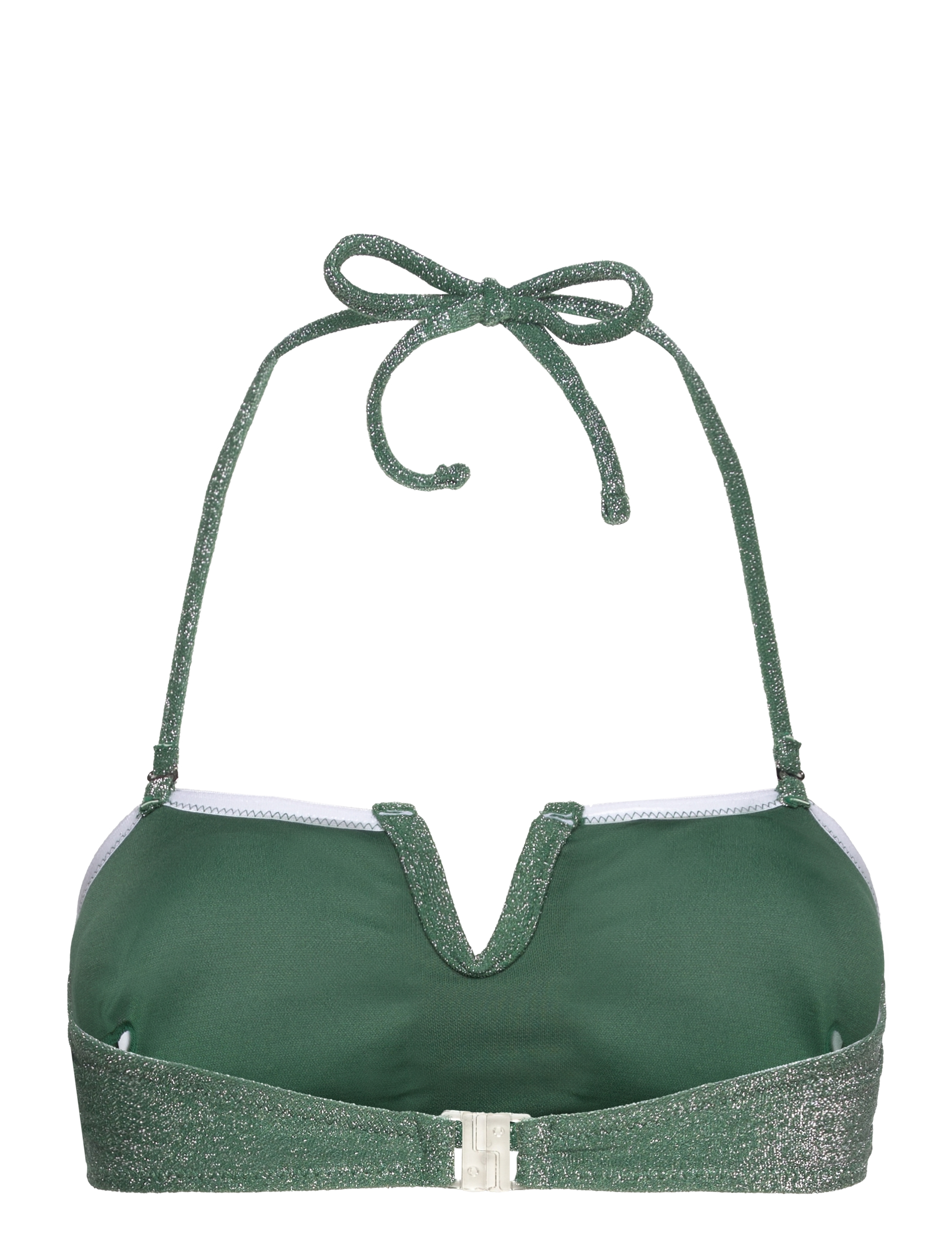 Pieces - PCBLING BIKINI BANDEAU TOP LUREX SWW - bandeau-bikini-oberteile - dark green - 2