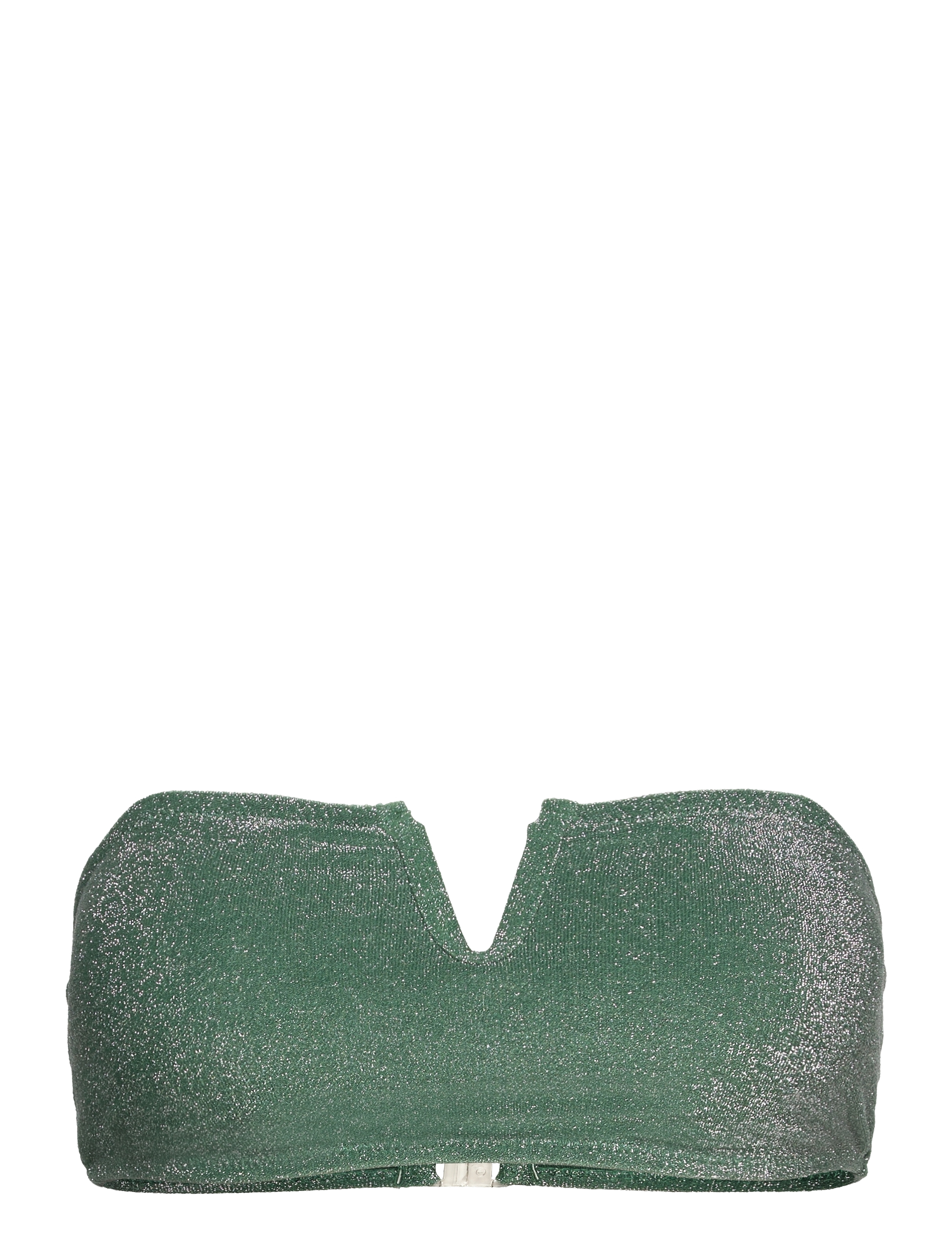 Pieces - PCBLING BIKINI BANDEAU TOP LUREX SWW - bandeau-bikini-oberteile - dark green - 3