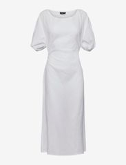 Pieces - PCBABARA SS LONG CUT OUT DRESS BC SWW - midi dresses - bright white - 0