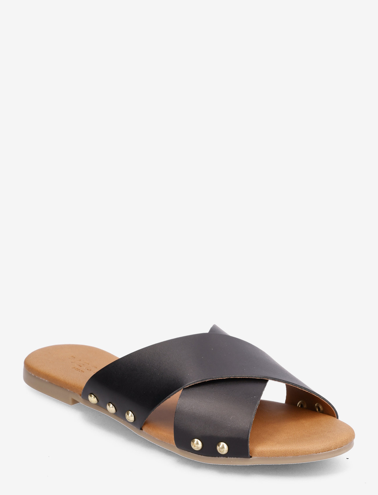 Pieces - PCVUMA LEATHER  SANDAL - flat sandals - black - 0