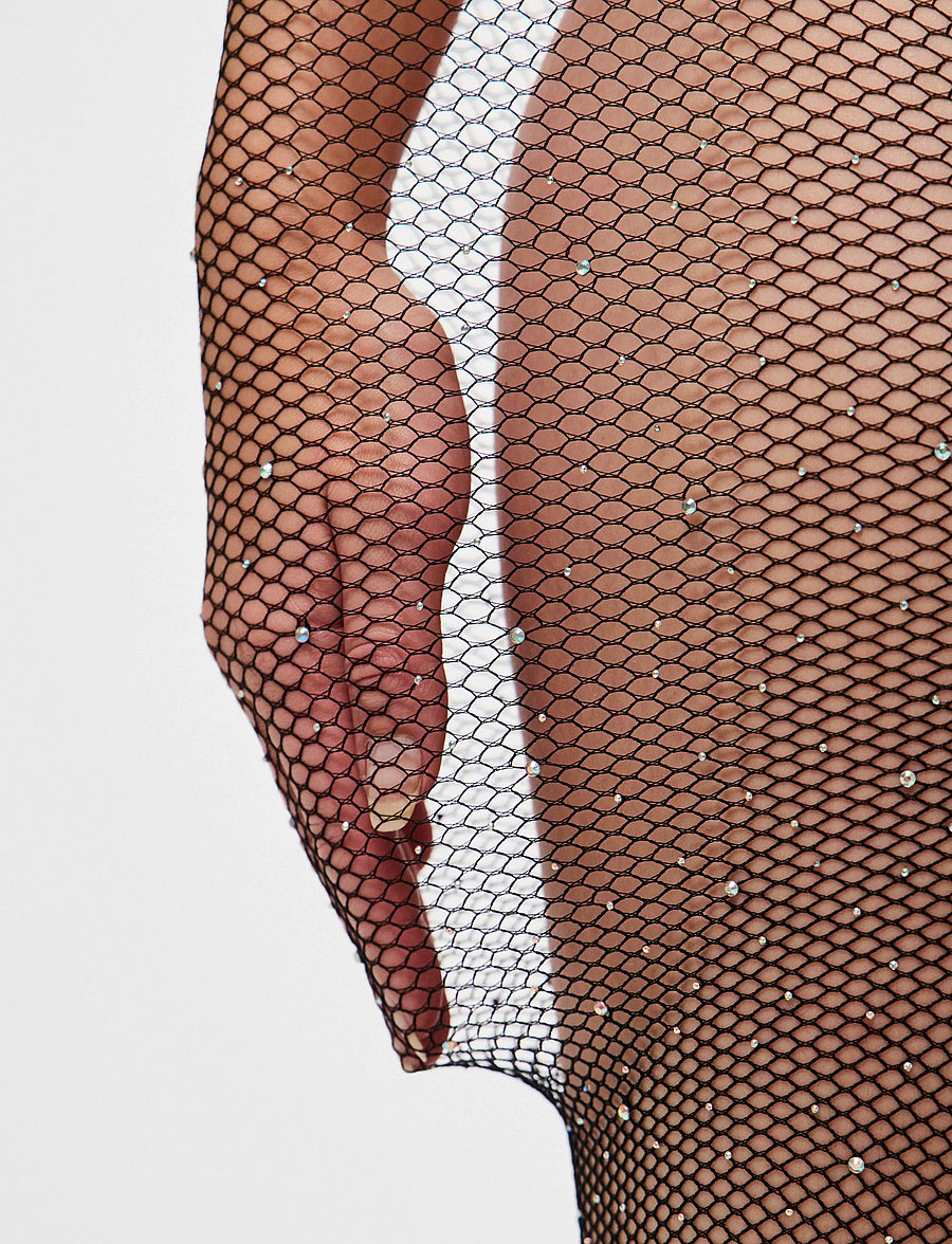Pieces - PCCLAIRE FISHNET GLITTER TIGHTS D2D - særlige begivenheder - black - 4