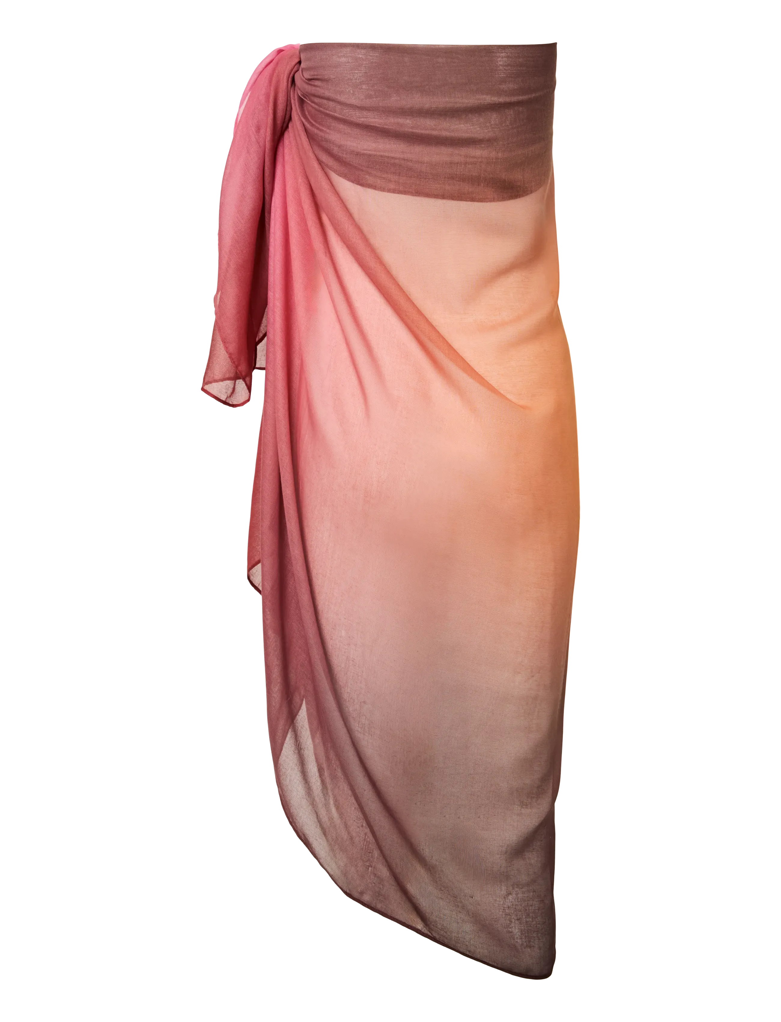 Pieces PCBANINNA 5IN1 SARONG WVN BC - Maudymosi kostiumėliai - RED OCHRE / multi