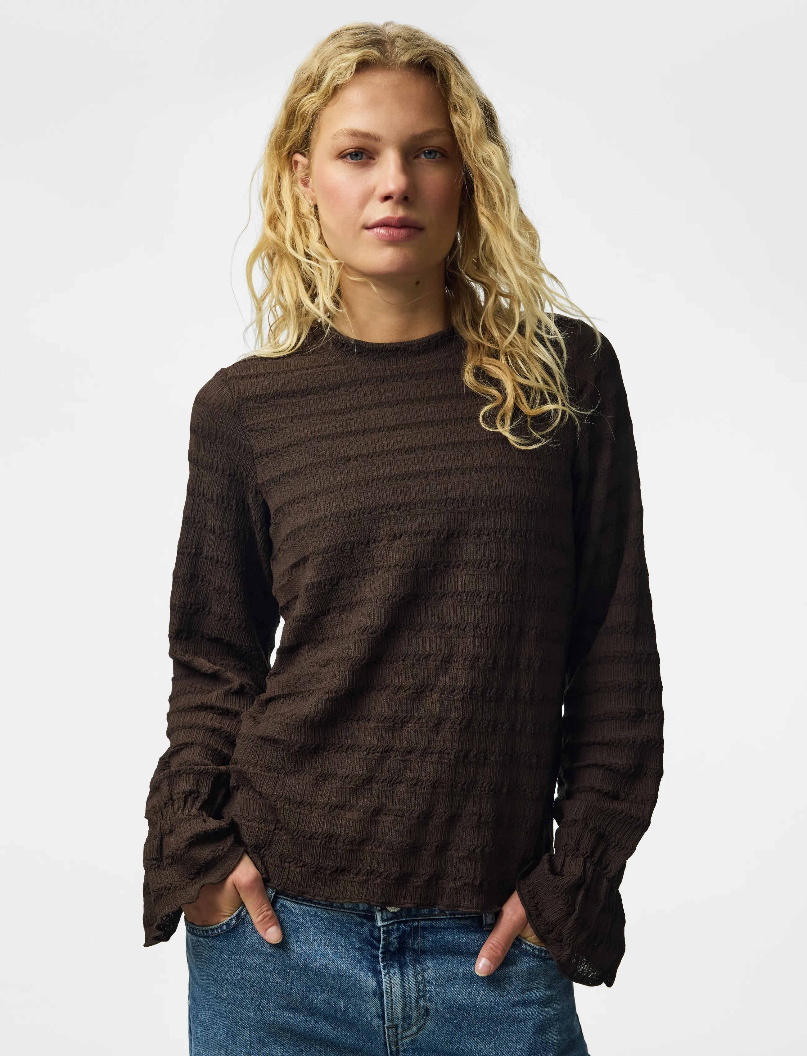 Pcdaisy Ls O-Neck Top Jrs Noos Bc