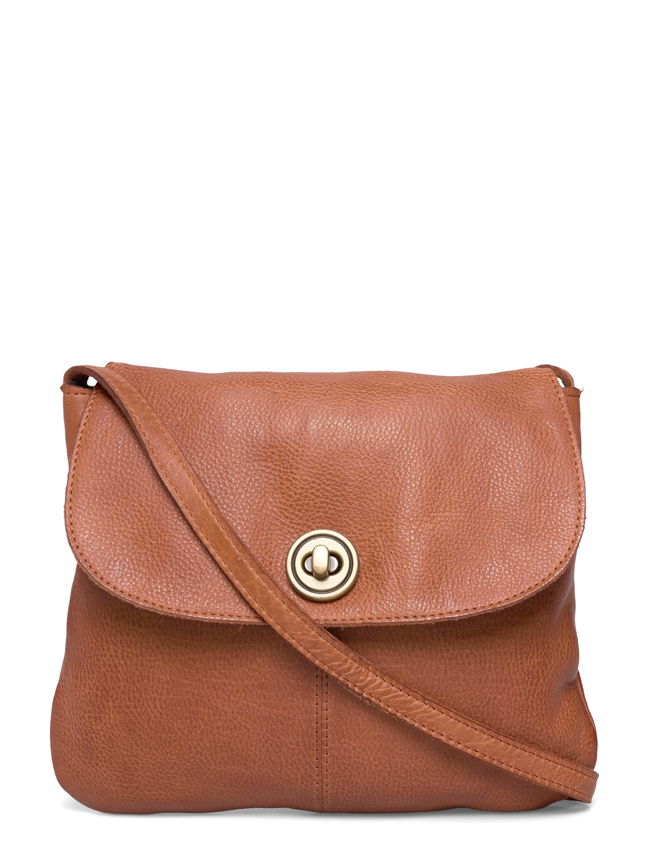 Pieces PCTOTALLY LARGE LEATHER PARTY BAG NOOS - Crossbody Bags - ROOT BEER / brown
