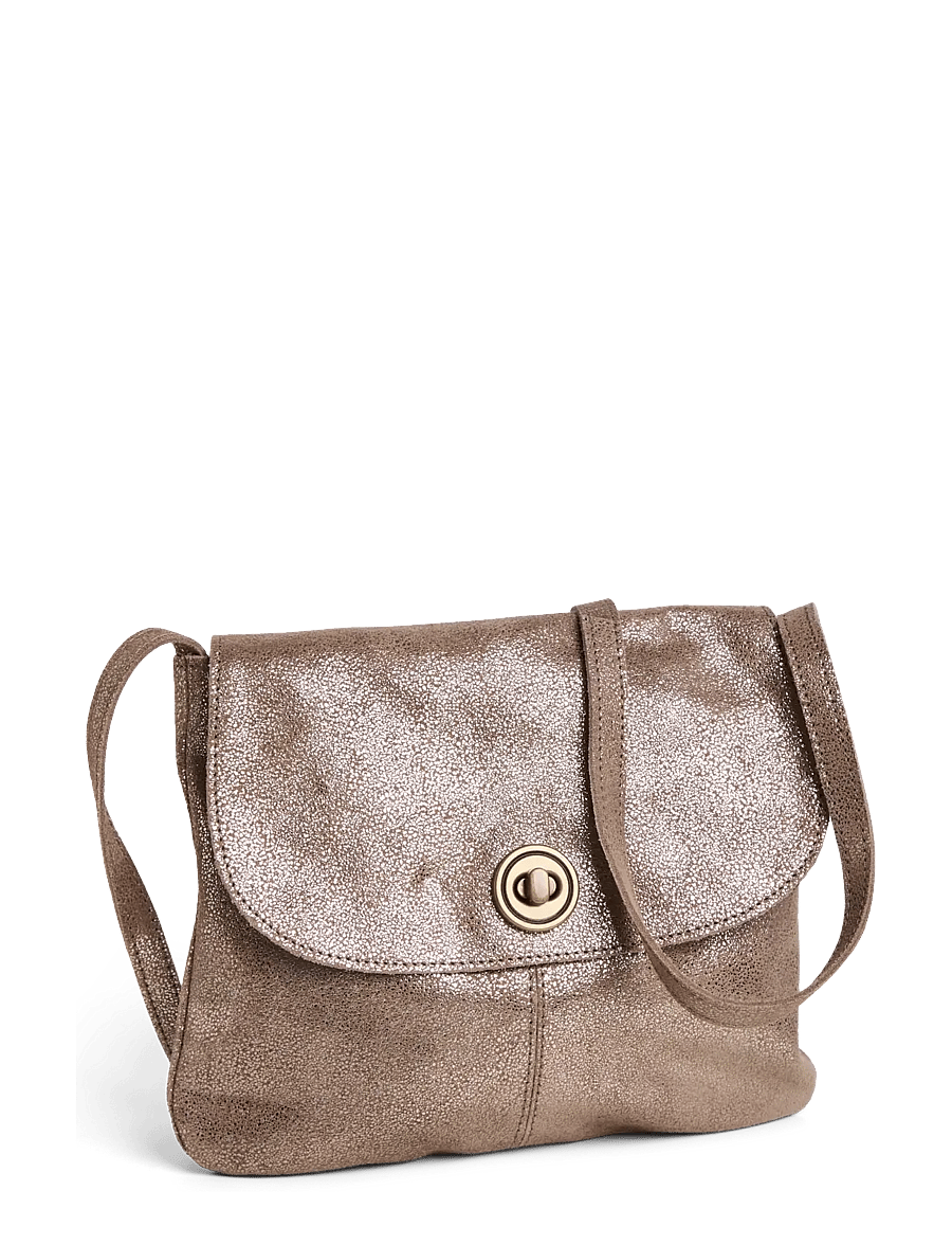 Pieces - PCTOTALLY LARGE LEATHER PARTY BAG NOOS - crossbody bags - taupe gray - 0