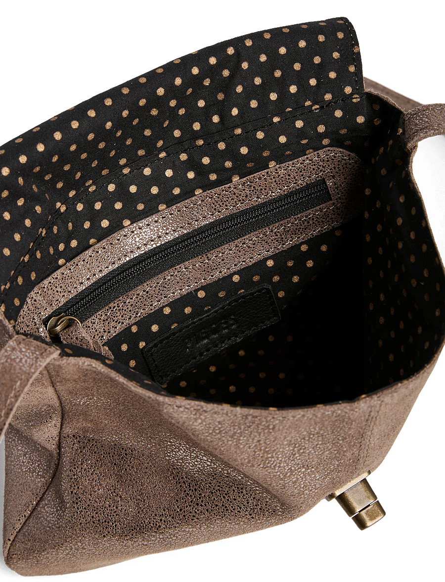Pieces - PCTOTALLY LARGE LEATHER PARTY BAG NOOS - umhängetaschen - taupe gray - 3