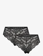 PCLINA LACE WIDE BRIEF 2-PACK NOOS - BLACK