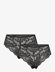 Pieces - PCLINA LACE WIDE BRIEF 2-PACK NOOS - lowest prices - black - 0