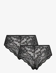 Pieces - PCLINA LACE WIDE BRIEF 2-PACK NOOS - lowest prices - black - 2