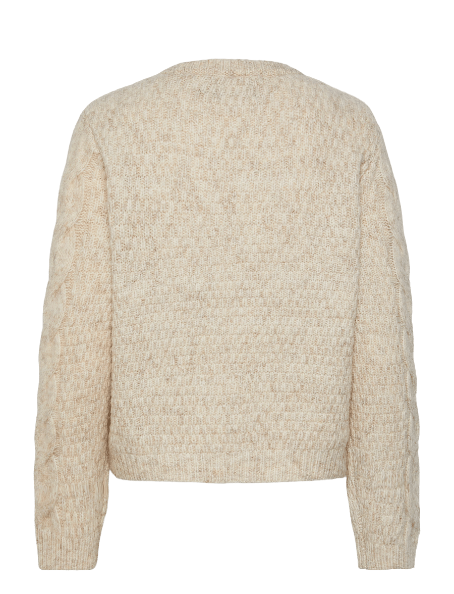 Pieces - PCNINA LS O-NECK KNIT NOOS BC - pullover - birch - 2