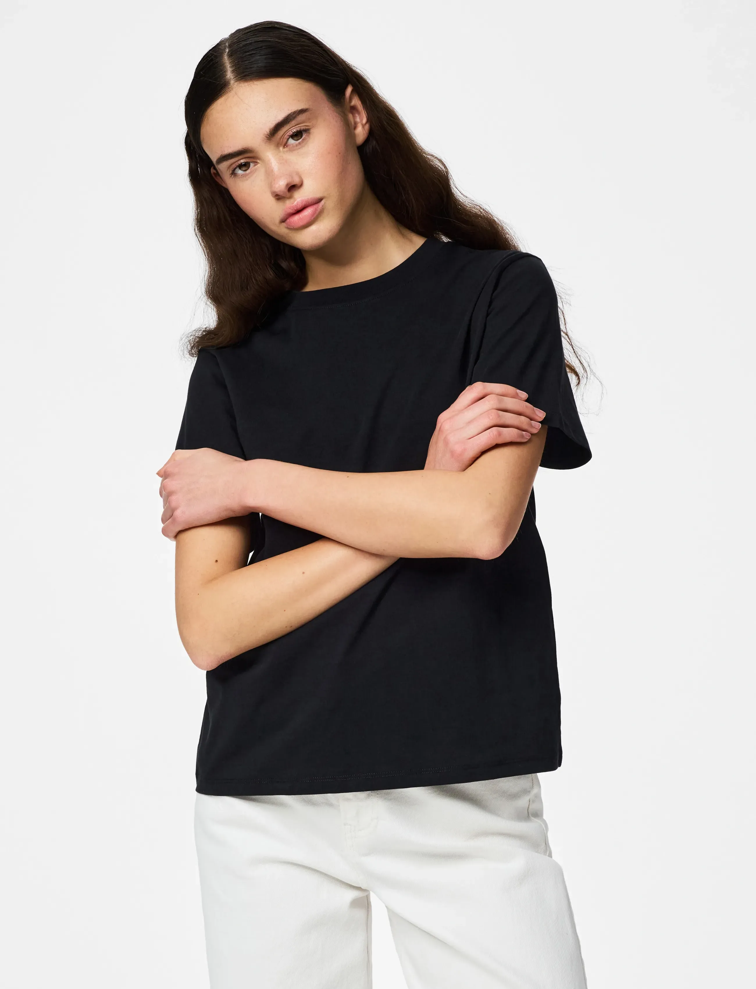 Pieces PCRIA SS SOLID TEE JRS NOOS BC - Pieces - BLACK / black