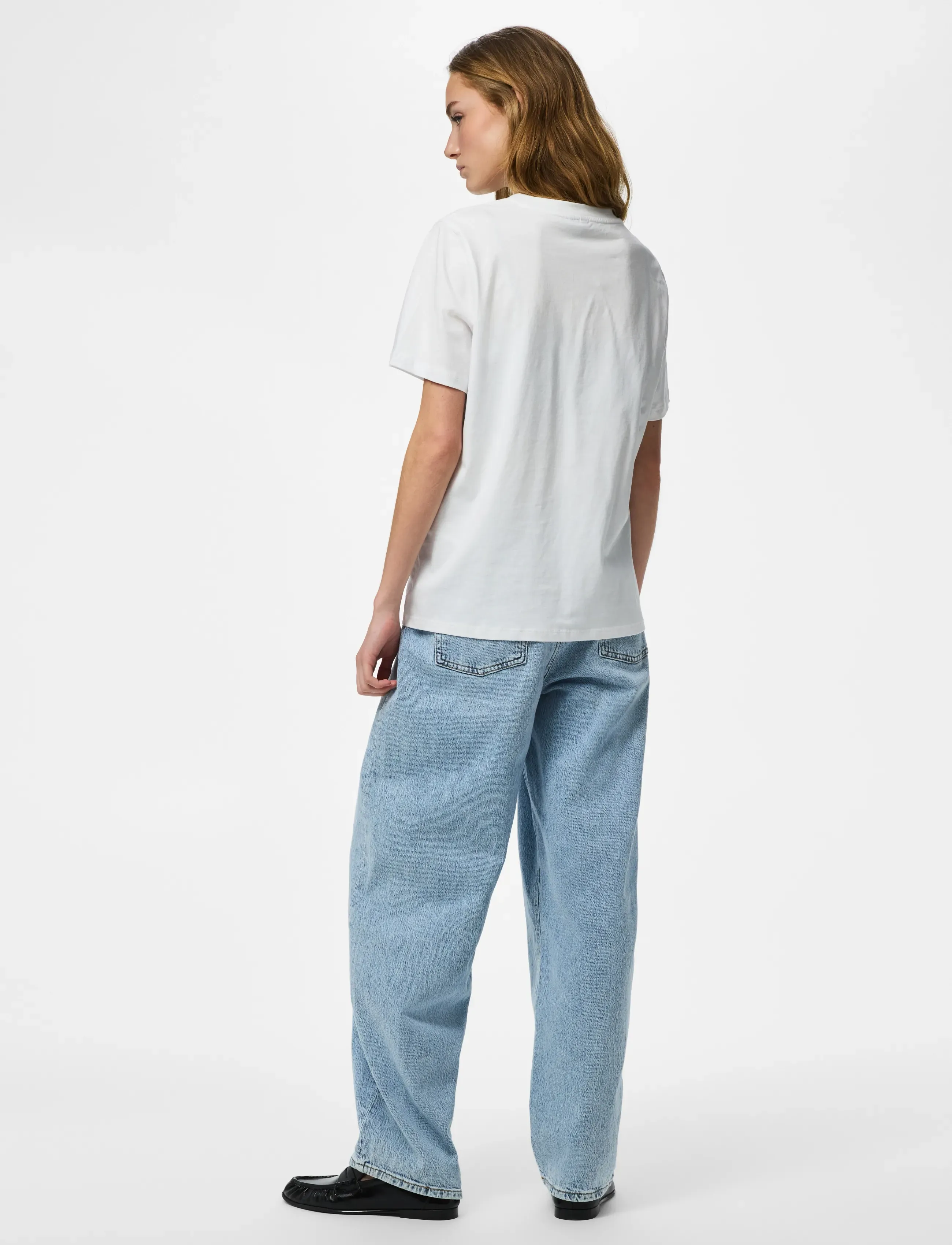 Pieces - PCRIA SS SOLID TEE JRS NOOS BC - t-shirts - bright white - 3