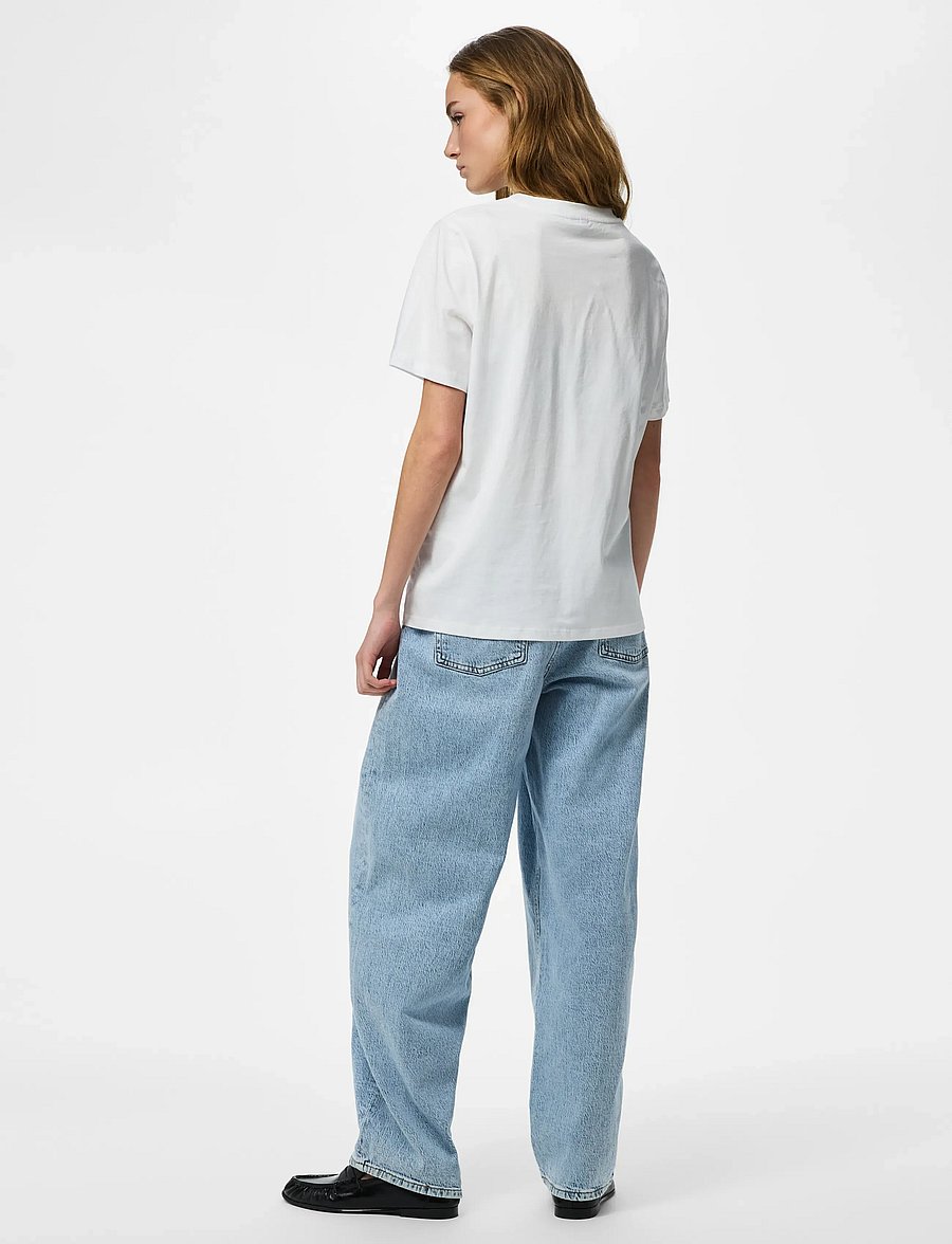 Pieces - PCRIA SS SOLID TEE JRS NOOS BC - t-shirts - bright white - 3