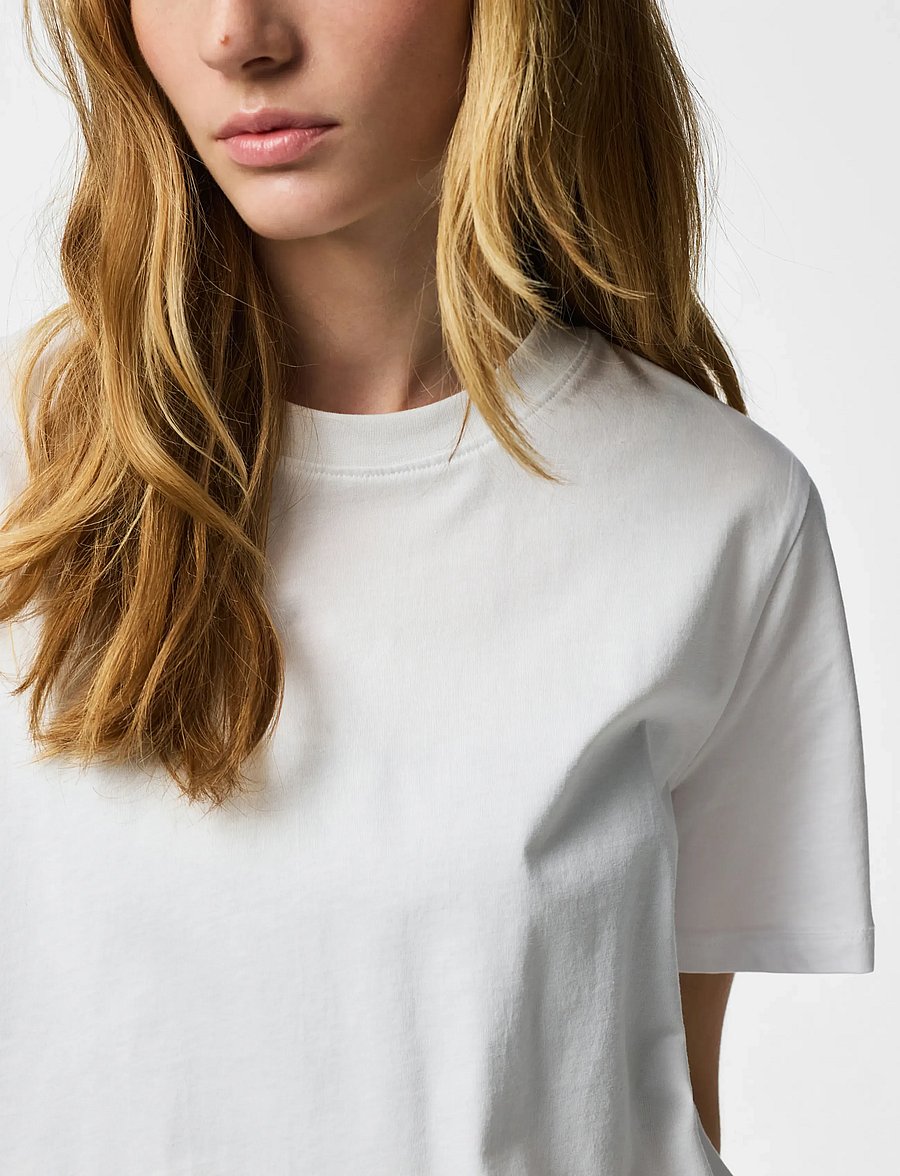 Pieces - PCRIA SS SOLID TEE JRS NOOS BC - t-shirts - bright white - 5