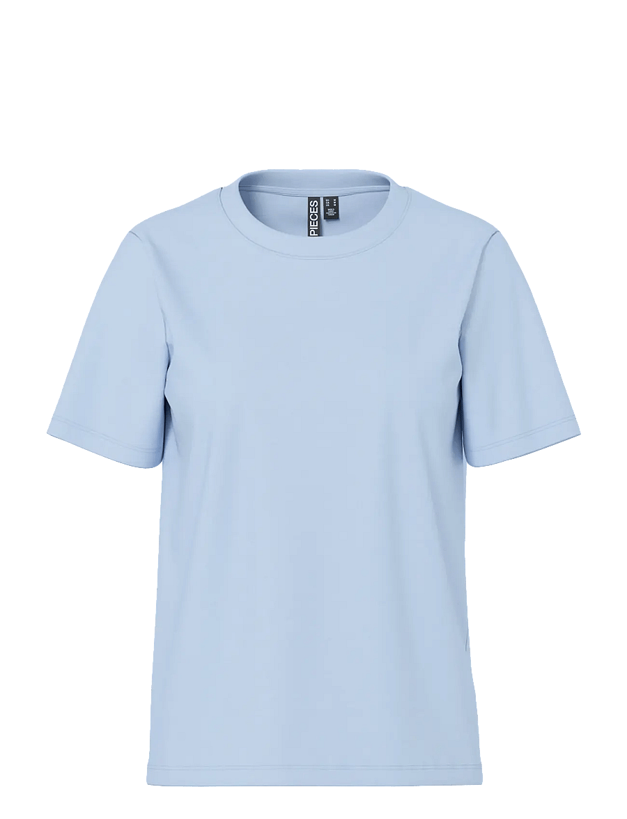 Pieces - PCRIA SS SOLID TEE JRS NOOS BC - t-shirts - cashmere blue - 1