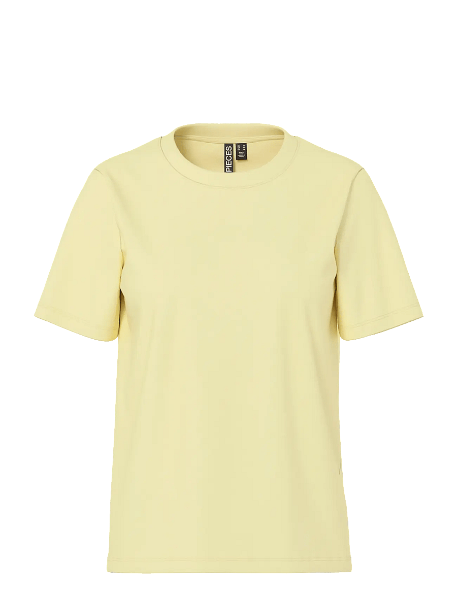 Pieces - PCRIA SS SOLID TEE JRS NOOS BC - t-shirts - french vanilla - 1