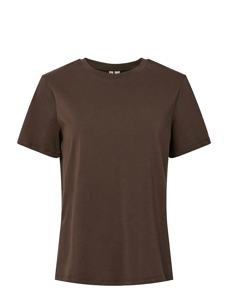 Pieces - PCRIA SS SOLID TEE JRS NOOS BC - t-shirts - hot fudge - 1