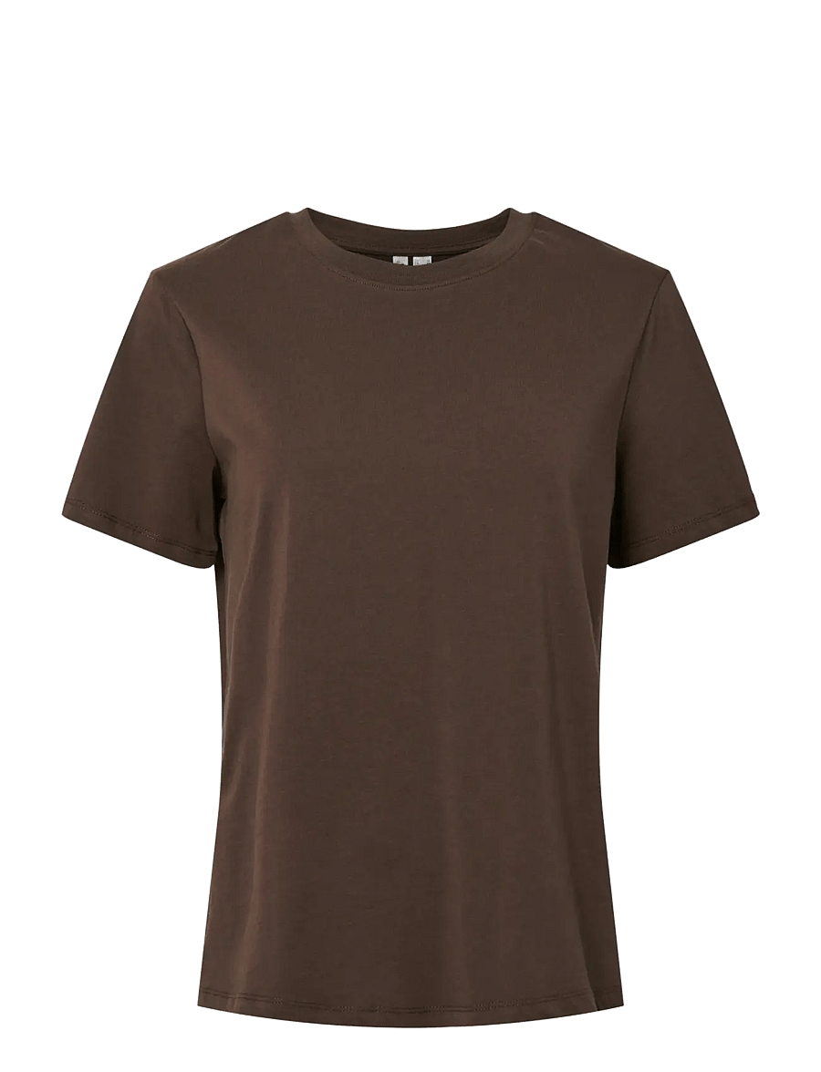 Pieces - PCRIA SS SOLID TEE JRS NOOS BC - t-shirts - hot fudge - 1