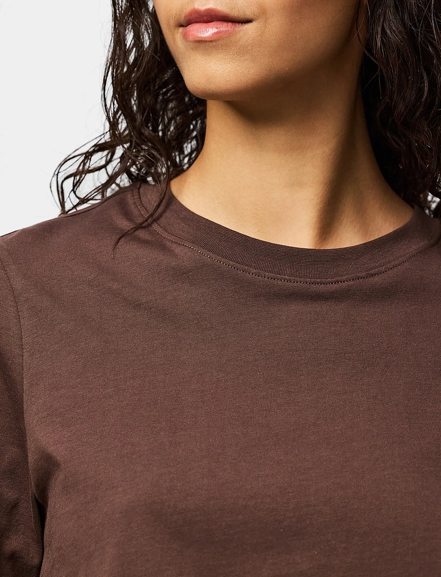 Pieces - PCRIA SS SOLID TEE JRS NOOS BC - t-shirts - hot fudge - 5