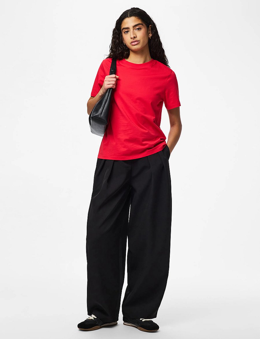 Pieces - PCRIA SS SOLID TEE JRS NOOS BC - t-shirts - lollipop - 4