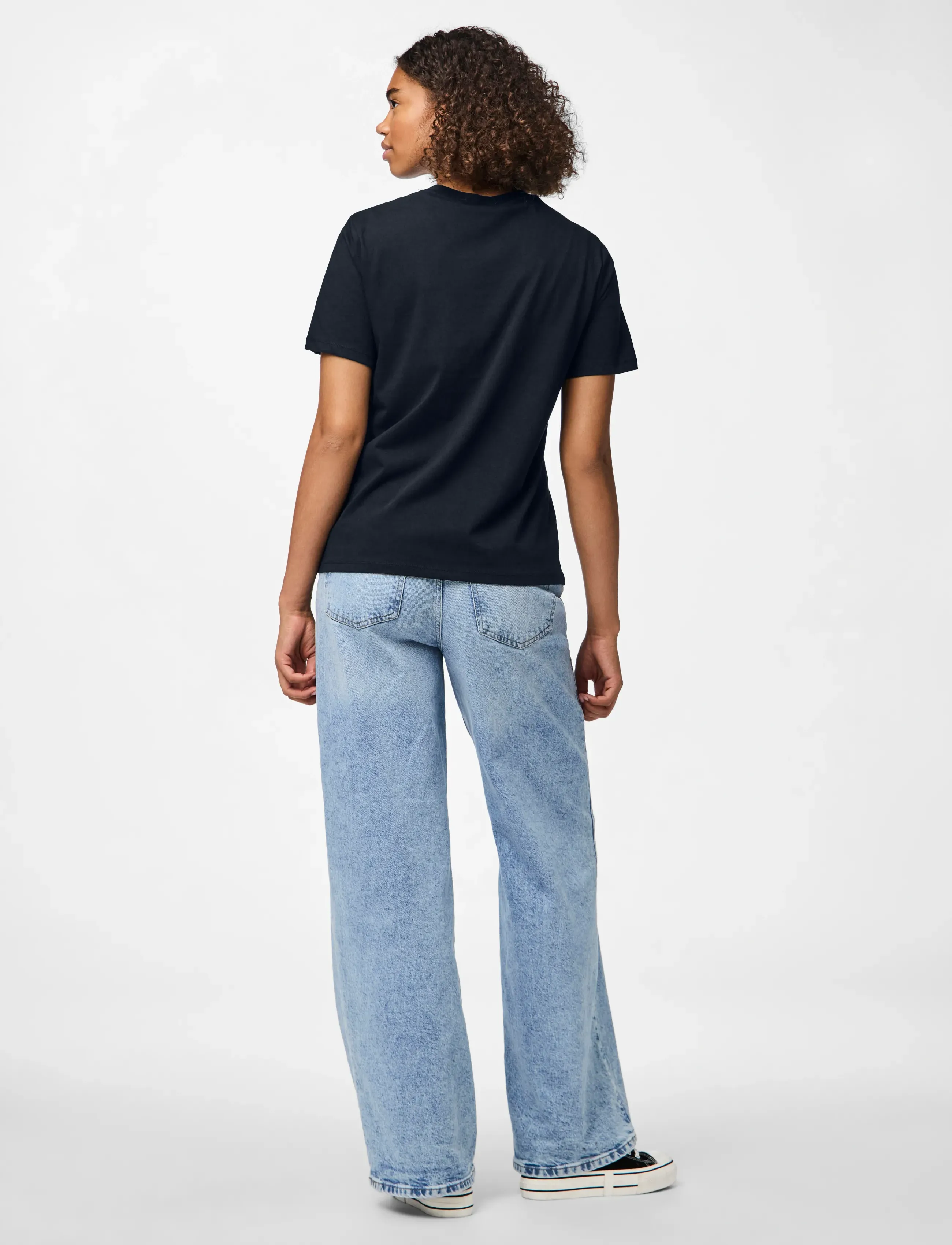 Pieces - PCRIA SS SOLID TEE JRS NOOS BC - t-shirts - sky captain - 3