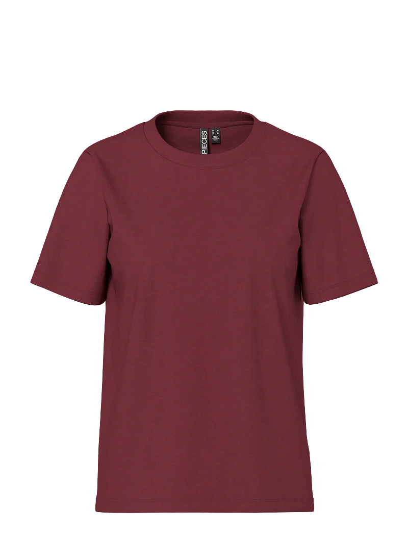 Pieces - PCRIA SS SOLID TEE JRS NOOS BC - t-shirts - tawny port - 1