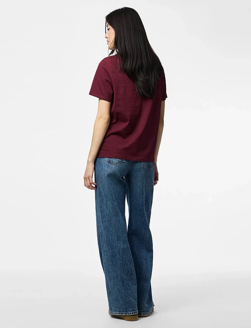 Pieces - PCRIA SS SOLID TEE JRS NOOS BC - t-shirts - tawny port - 3
