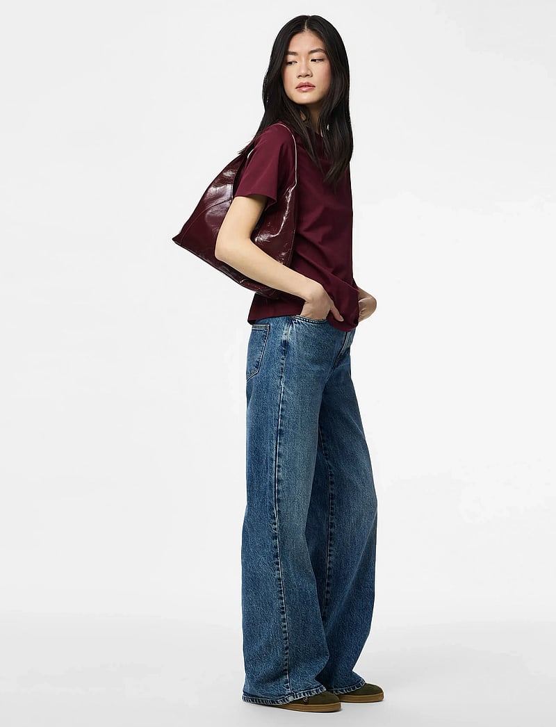 Pieces - PCRIA SS SOLID TEE JRS NOOS BC - t-shirts - tawny port - 4