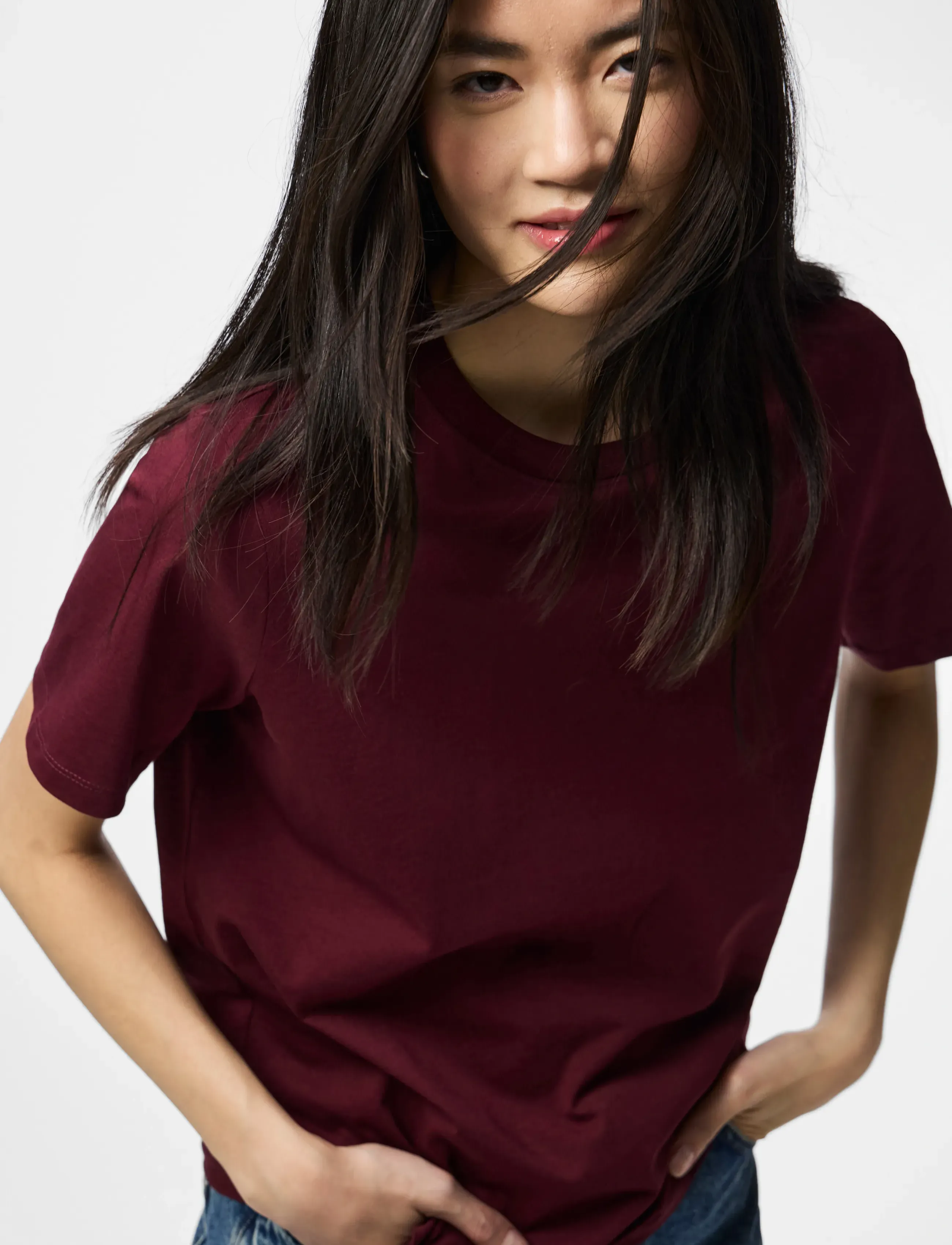 Pieces - PCRIA SS SOLID TEE JRS NOOS BC - t-shirts - tawny port - 5