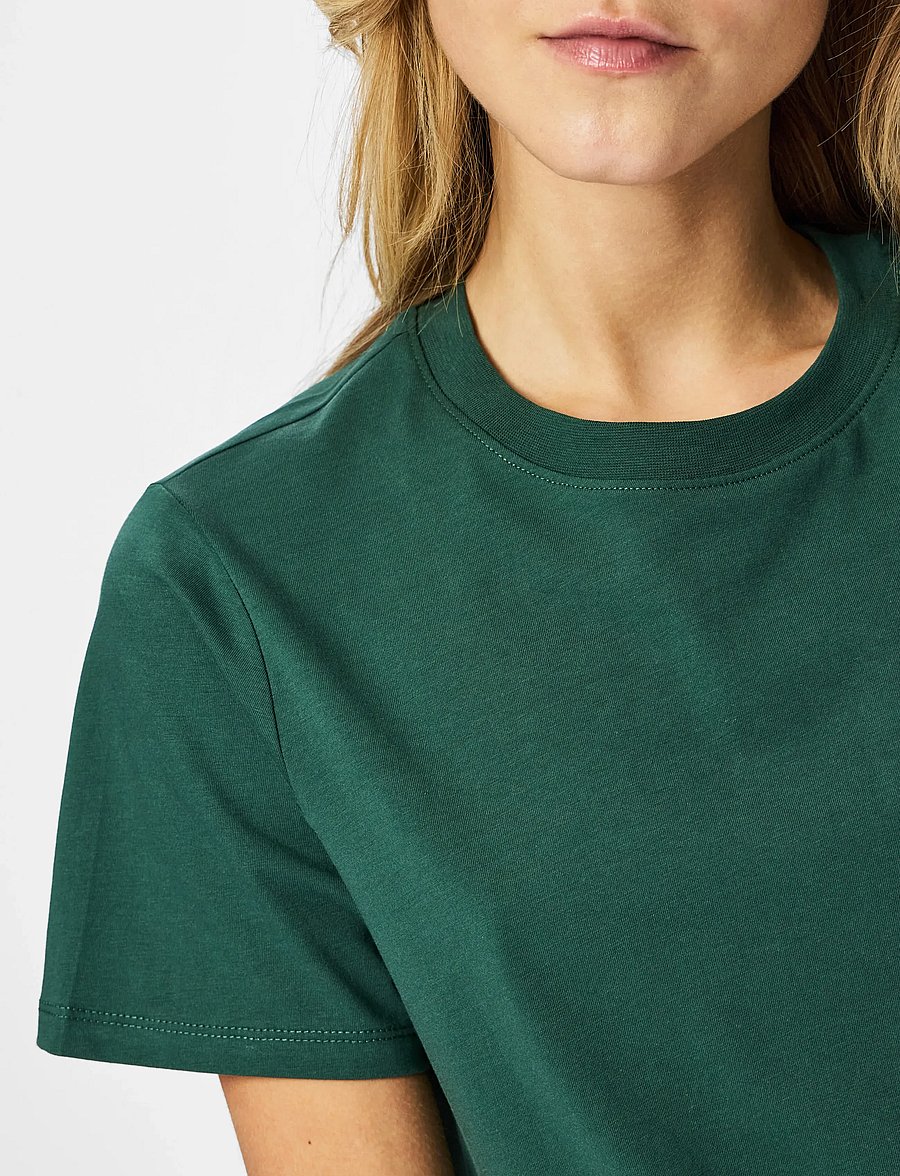 Pieces - PCRIA SS SOLID TEE JRS NOOS BC - t-shirts - trekking green - 5