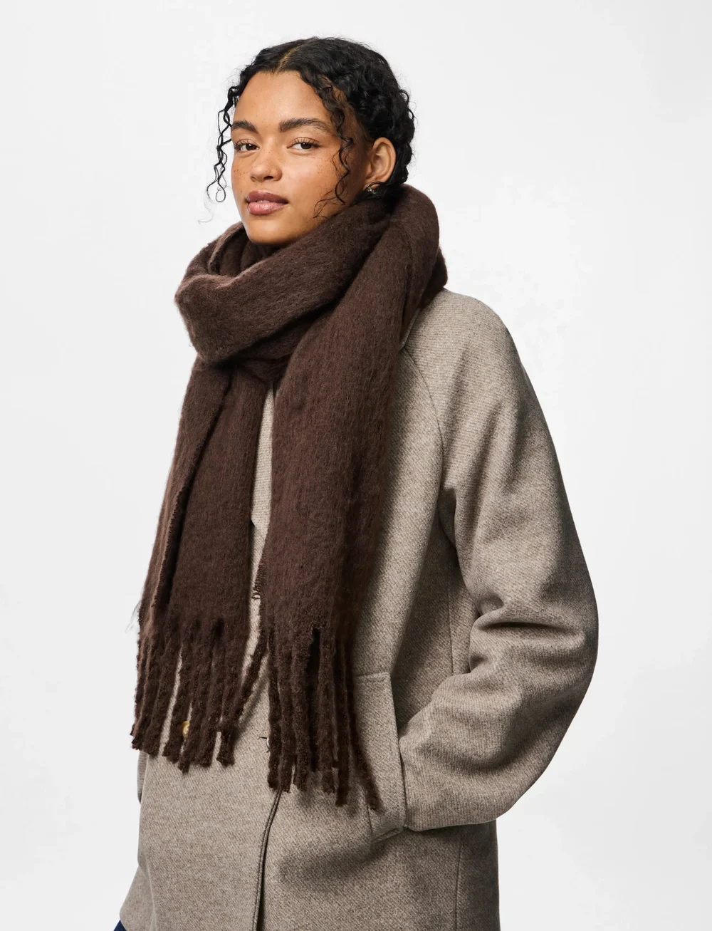 Pieces - PCNIKITA LONG SCARF NOOS BC - halsdukar - hot fudge - 0