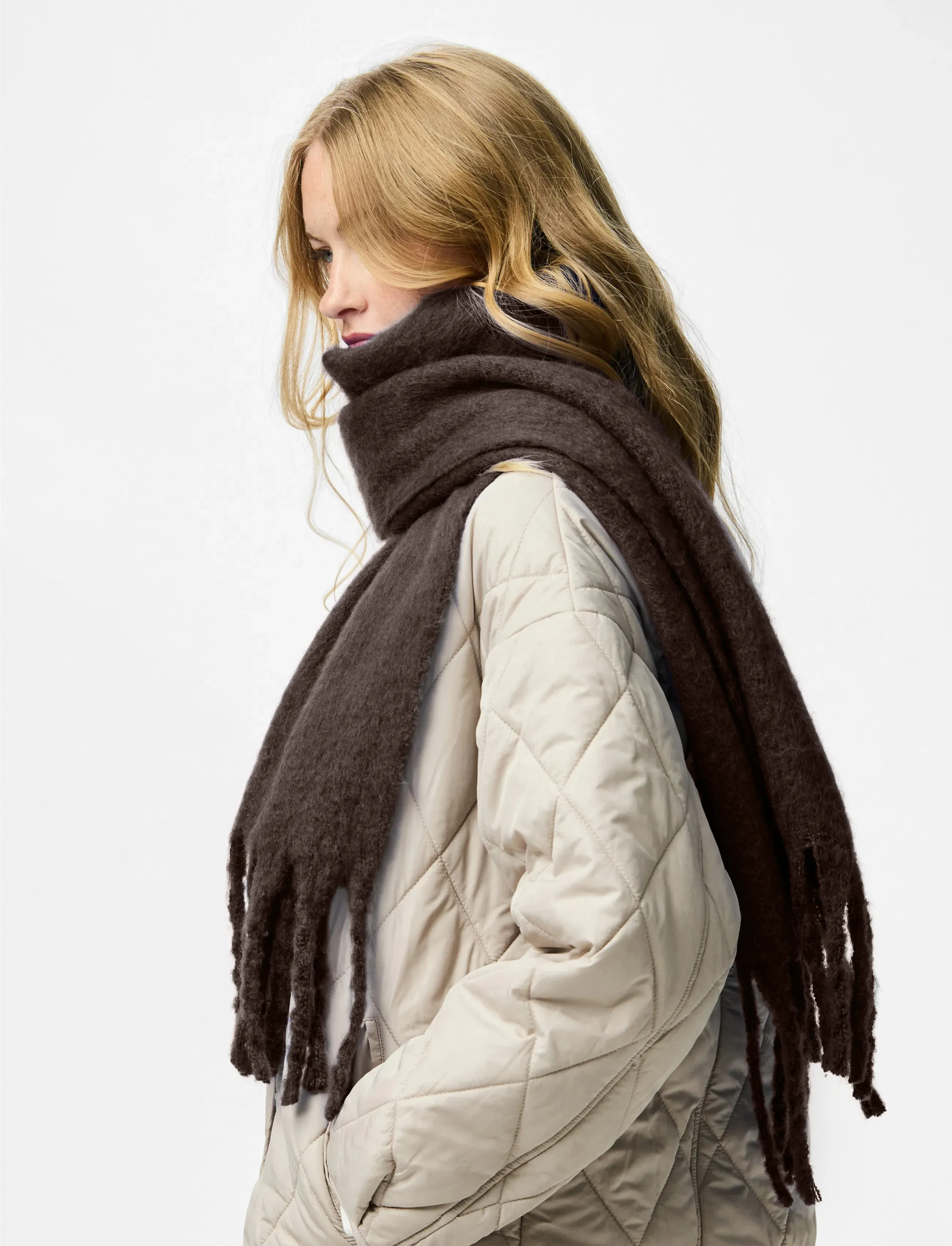 Pieces - PCNIKITA LONG SCARF NOOS BC - halsdukar - hot fudge - 2