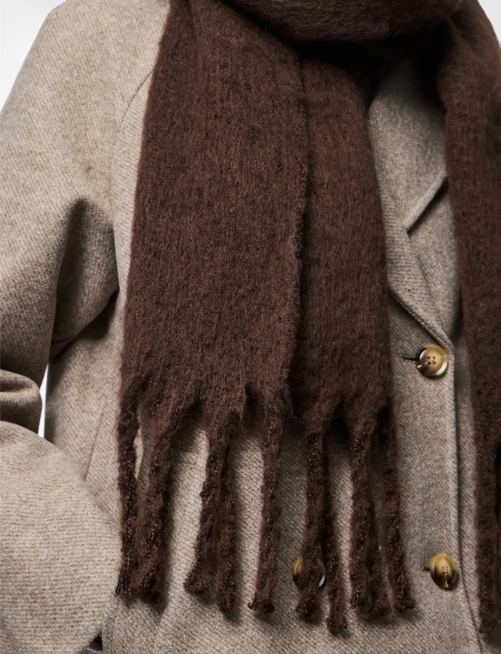 Pieces - PCNIKITA LONG SCARF NOOS BC - halsdukar - hot fudge - 5