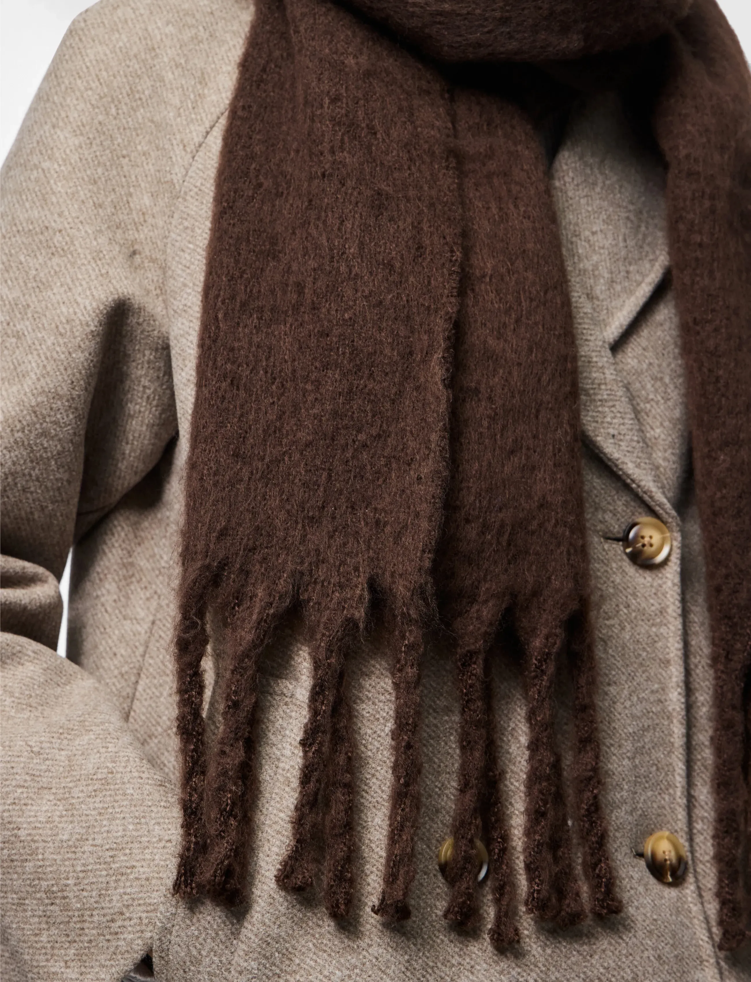 Pieces - PCNIKITA LONG SCARF NOOS BC - halsdukar - hot fudge - 5