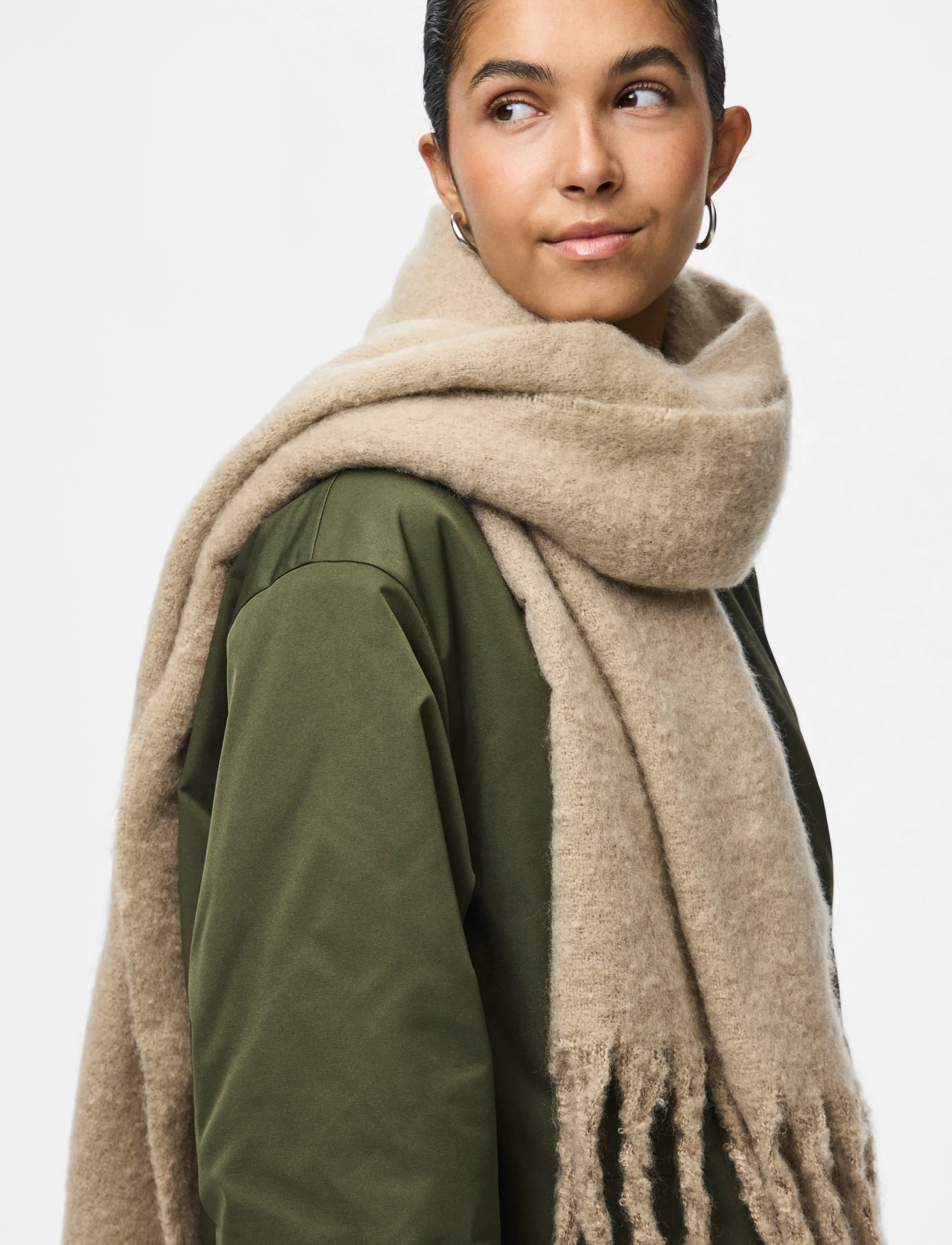 Pieces - PCNIKITA LONG SCARF NOOS BC - winter scarves - silver mink - 2