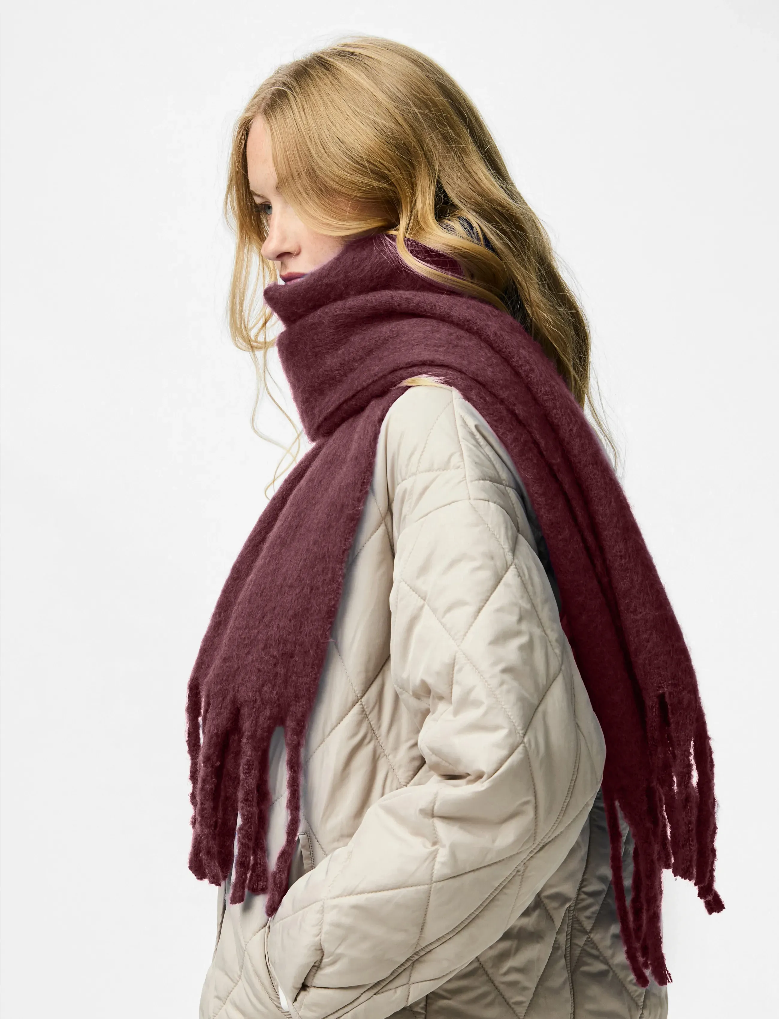Pieces - PCNIKITA LONG SCARF NOOS BC - halsdukar - tawny port - 2