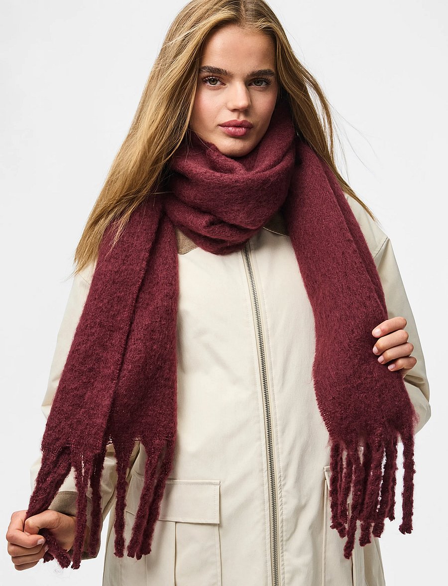 Pieces - PCNIKITA LONG SCARF NOOS BC - winterschals - winetasting - 0
