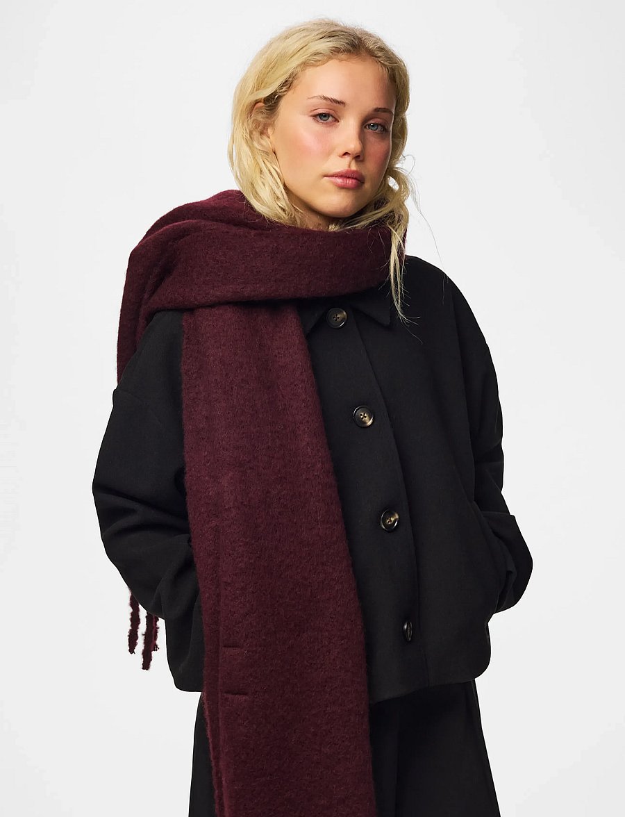 Pieces - PCNIKITA LONG SCARF NOOS BC - winterschals - winetasting - 0