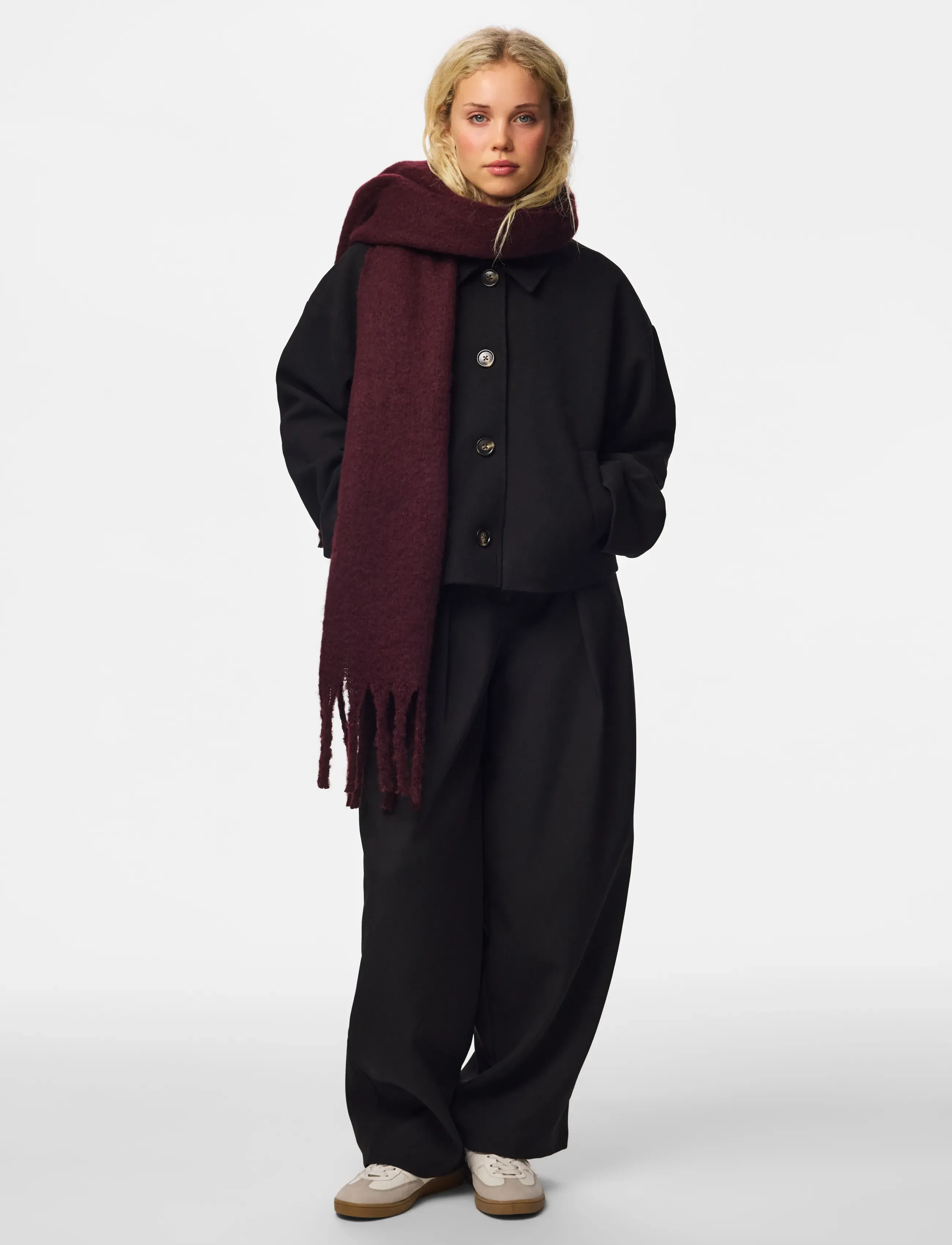 Pieces - PCNIKITA LONG SCARF NOOS BC - halstørklæder - winetasting - 4