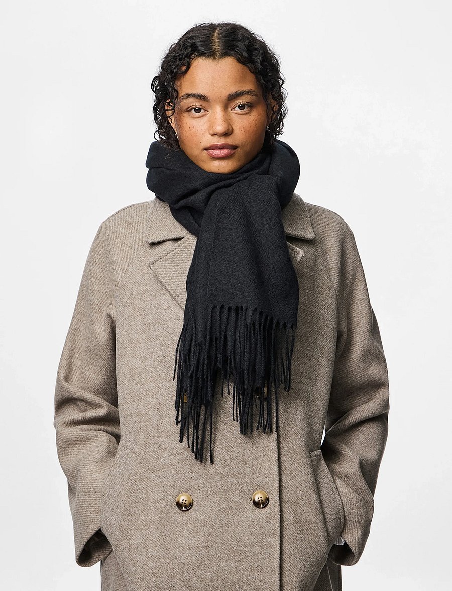 Pieces - PCNOAH LONG SCARF NOOS BC - Šalikai žiemai - black - 0