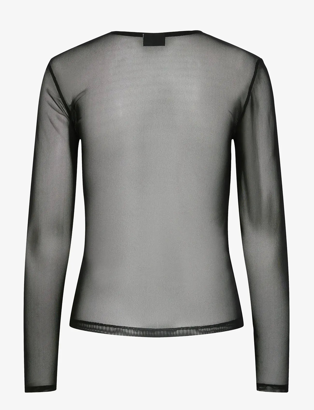 Pieces - PCNINNI LS MESH TOP JRS NOOS BC - langärmlige tops - black - 2