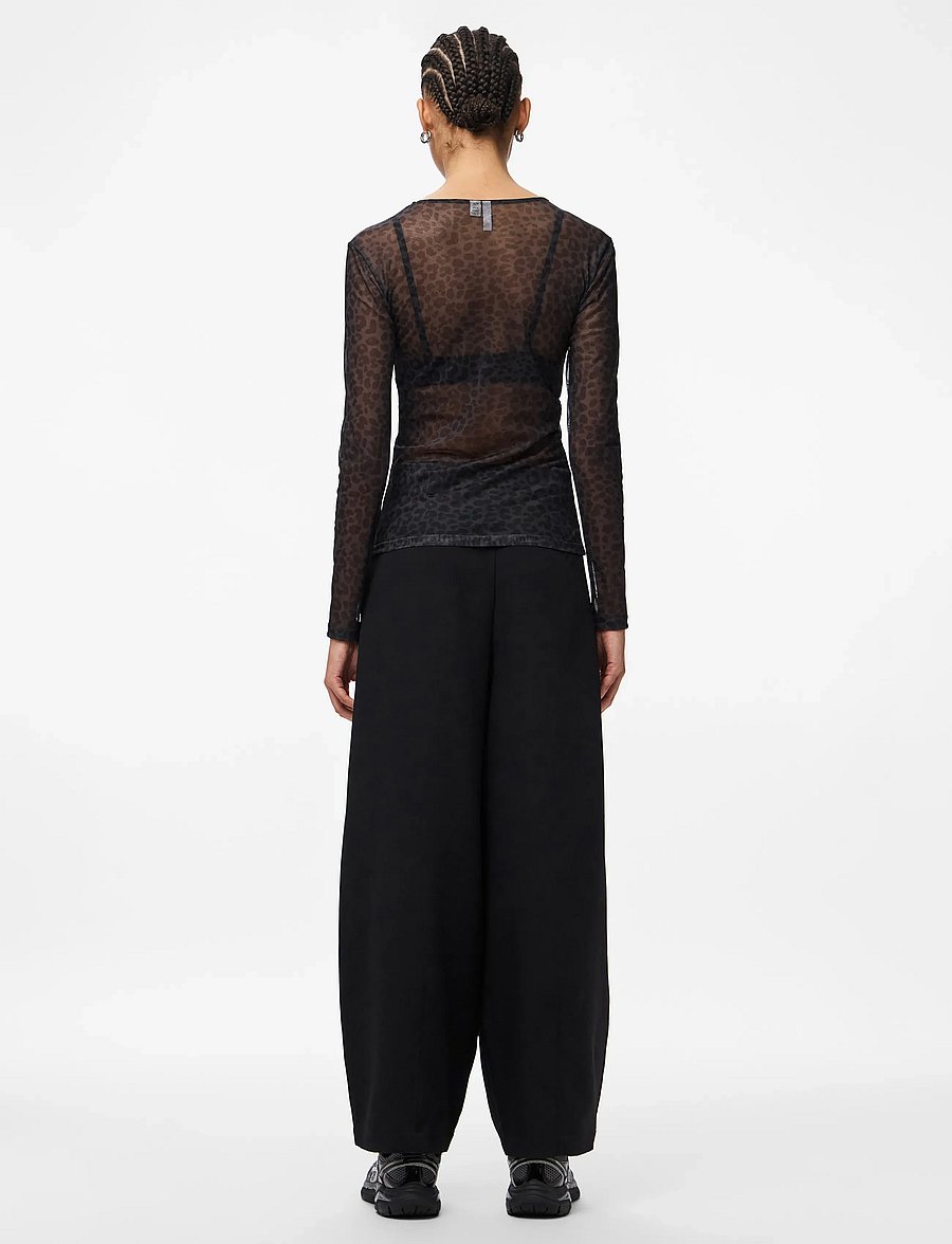 Pieces - PCNINNI LS MESH TOP JRS NOOS BC - pikkade varrukatega alussärgid - black - 3