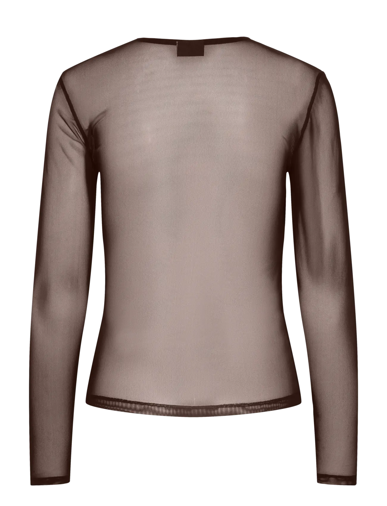 Pieces - PCNINNI LS MESH TOP JRS NOOS BC - pikkade varrukatega topid - hot fudge - 1