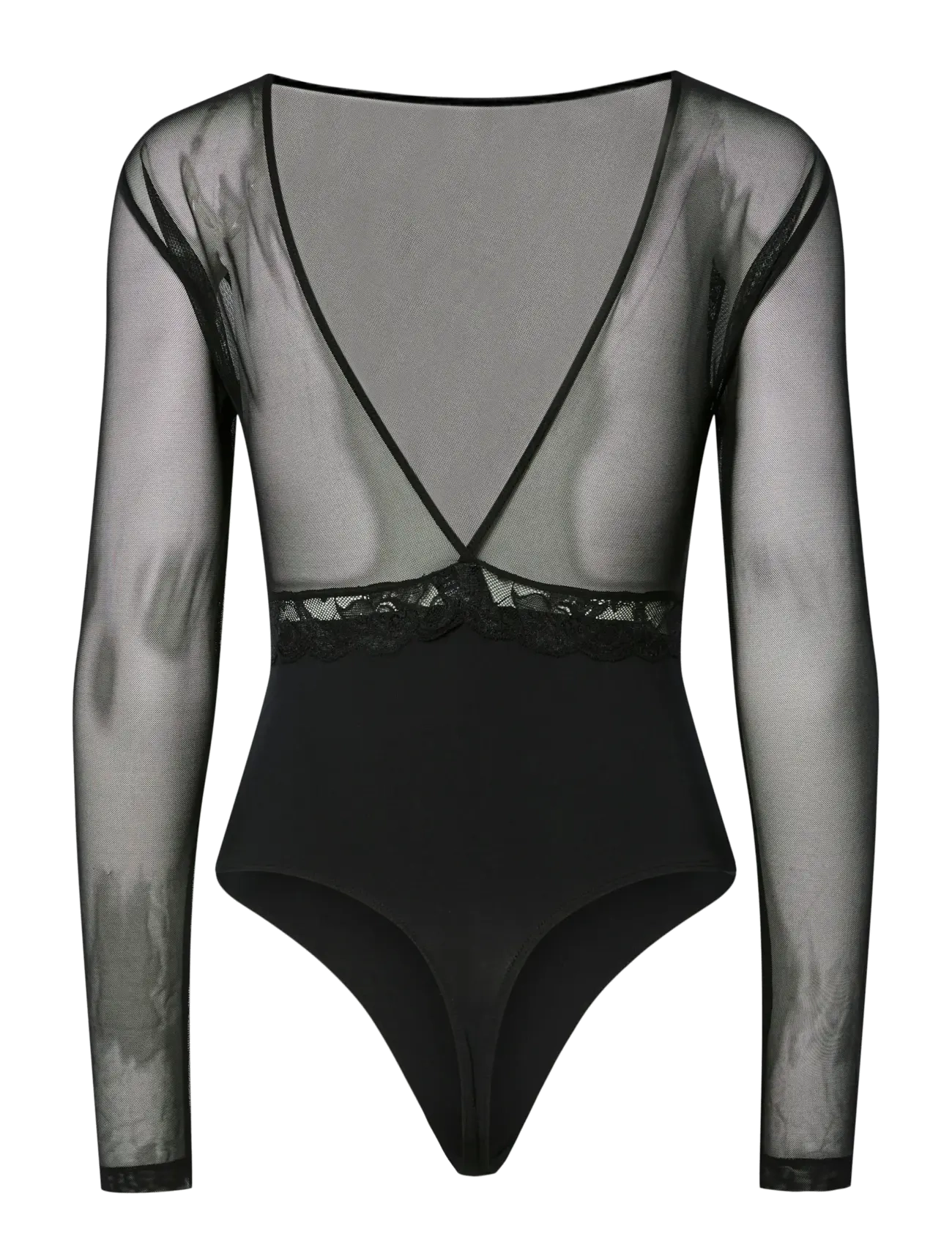 Pieces - PCSICCA LS BODYSTOCKING - madalaimad hinnad - black - 2