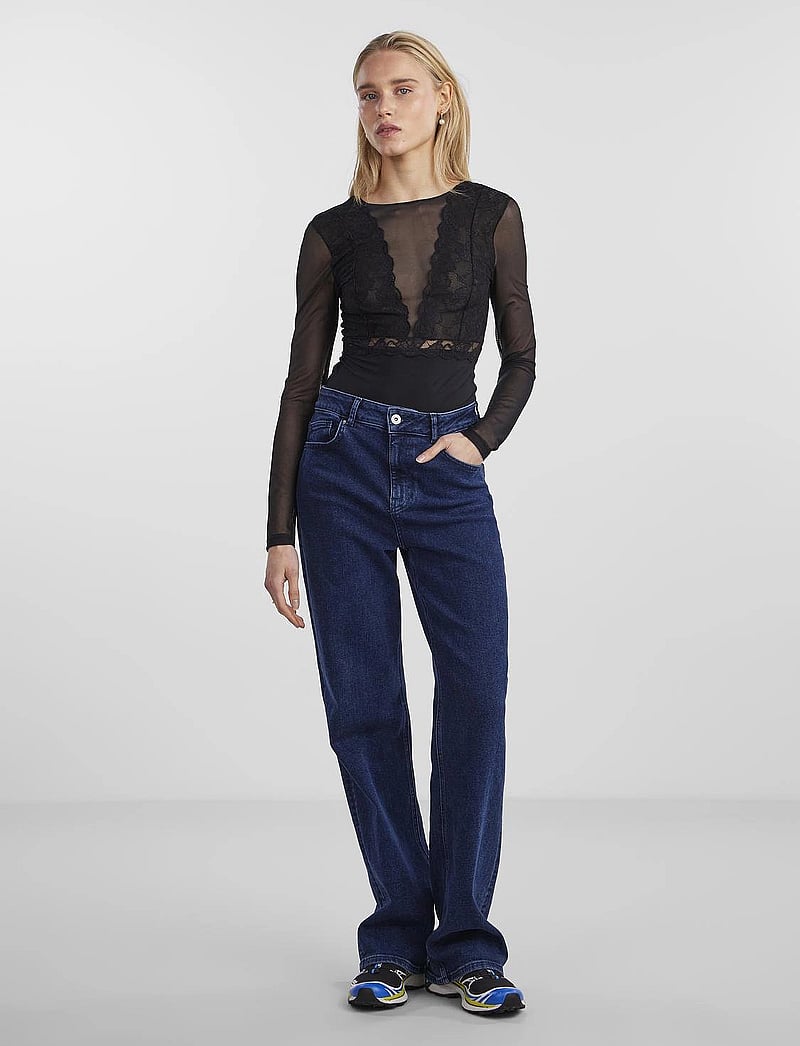 Pieces - PCSICCA LS BODYSTOCKING NOOS - bodiji - black - 4