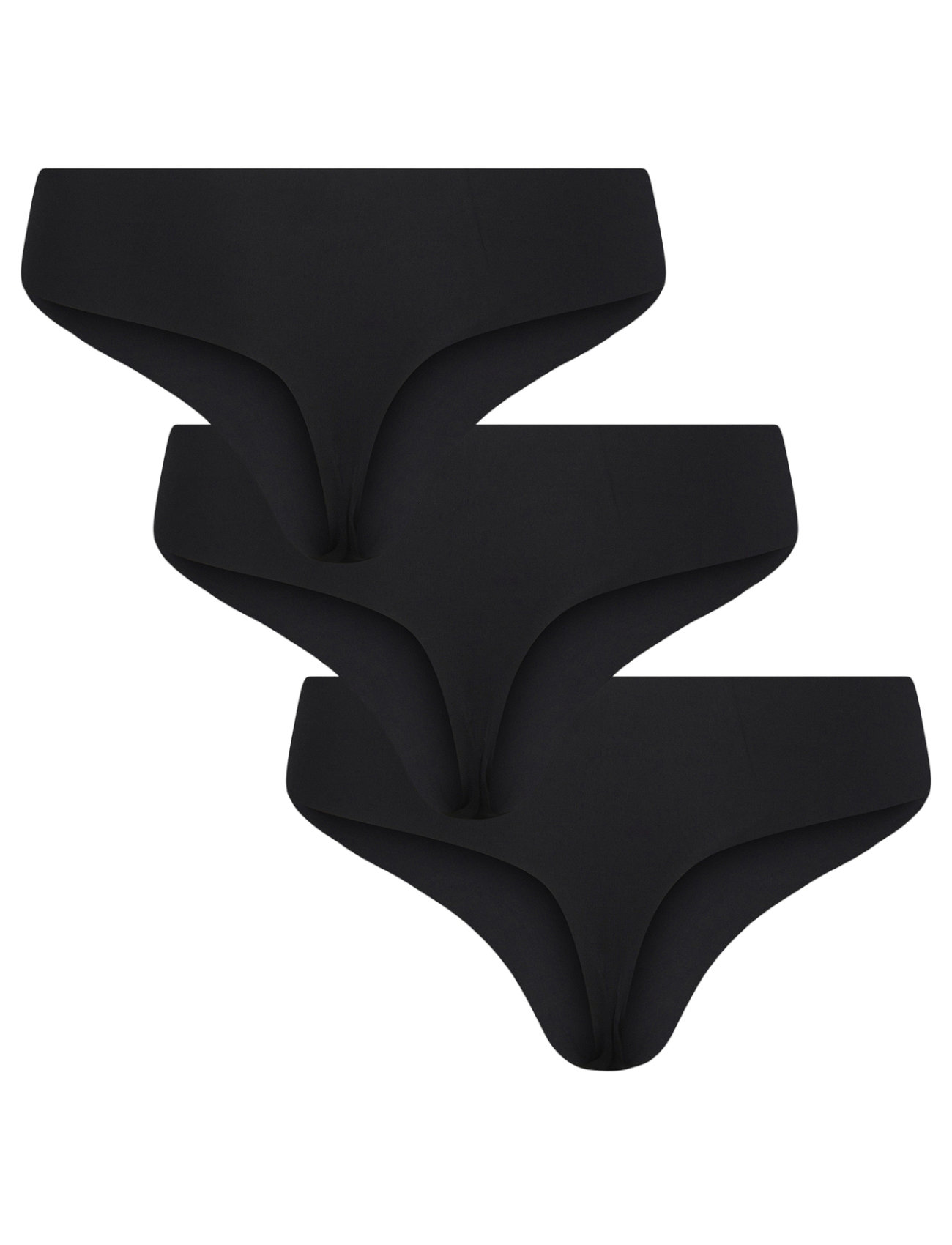 Pieces - PCNAMEE THONG 3-PACK NOOS - nahtlose slips - black - 1